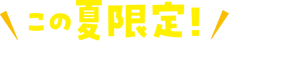 この夏限定！おトクな商品のご案内です！