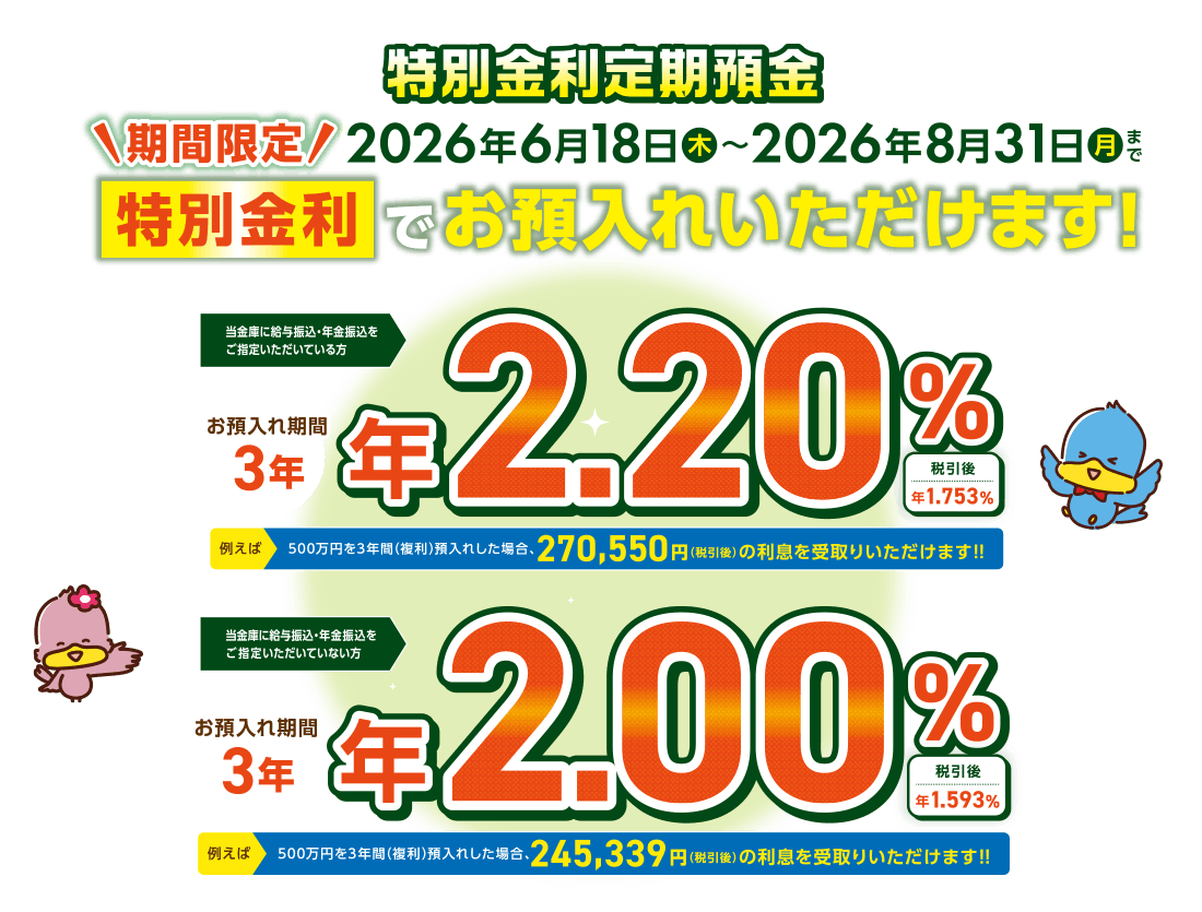 特別金利定期預金